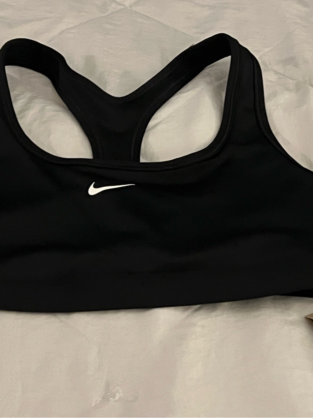Nike Black Racerback Swoosh Sports Bra